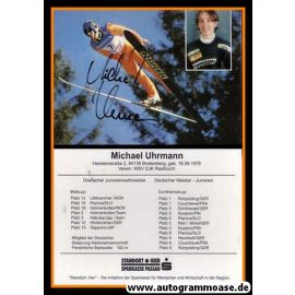 Autogramm Skispringen | Michael UHRMANN | 1990er (Collage Color Sparkasse) OS-Gold