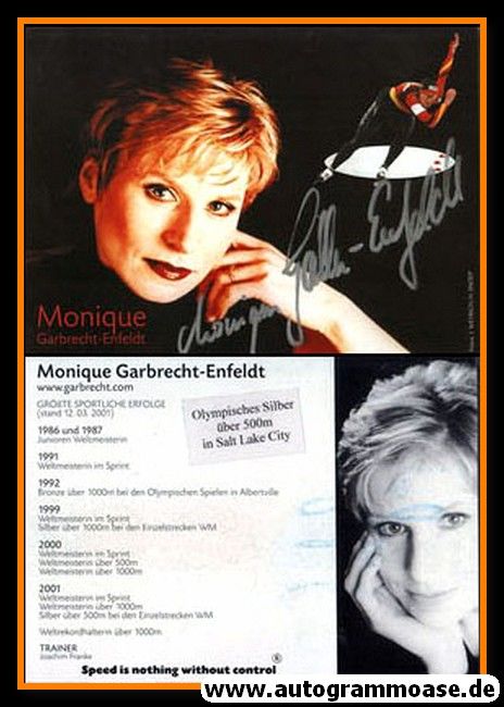 Autogramm Eisschnelllauf | Monique GARBRECHT-ENFELDT | 2001 (Collage)
