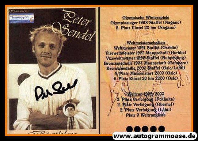 Autogramm Biathlon | Peter SENDEL | 2000 (Thomapyrin)