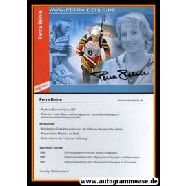 Autogramm Biathlon | Petra BEHLE | 2000er (Collage Color Viessmann) OS-Gold