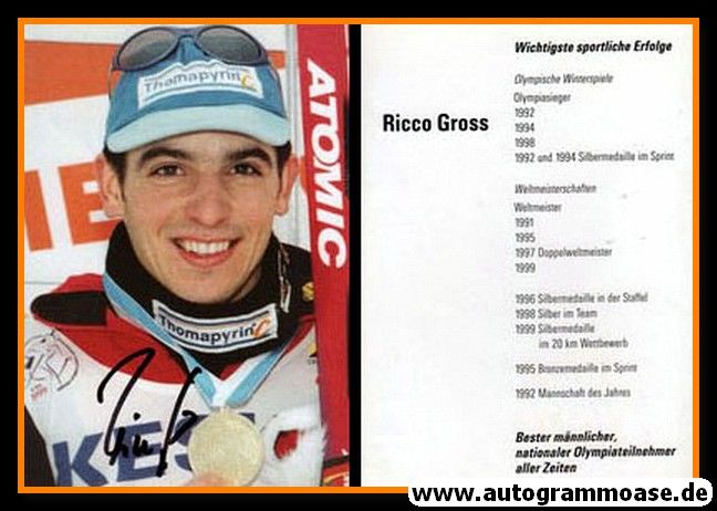 Autogramm Biathlon | Ricco GROSS | 1999 (Portrait Color)