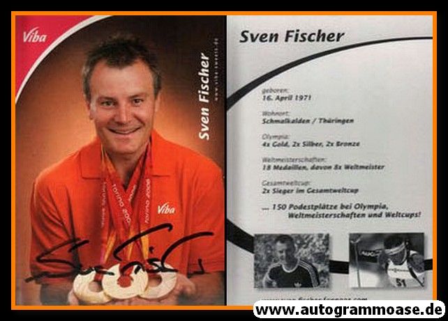 Autogramm Biathlon | Sven FISCHER | 2000er (Portrait Color Viba) OS-Gold
