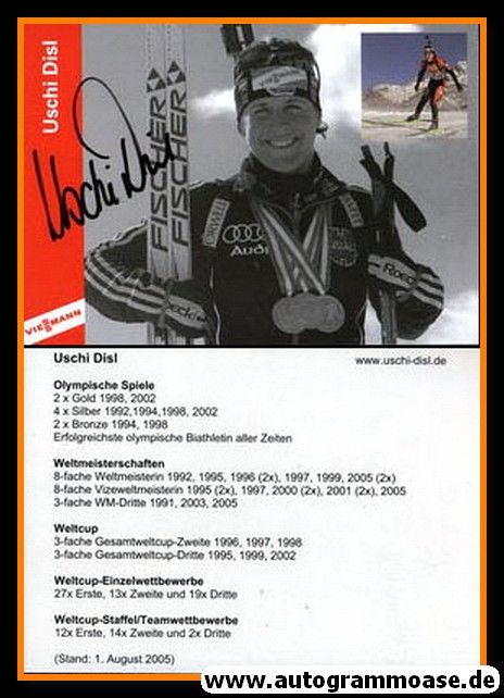 Autogramm Biathlon | Uschi DISL | 2005 (Viessmann)