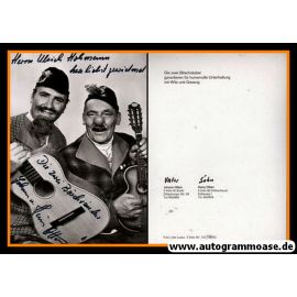 Autogramme Karneval | DIE ZWEI BÖSCHRÄUBER | 1970er (Portrait SW)