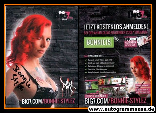 Autogramm Erotik | BONNIE STYLEZ | 2015 (Big7.com)