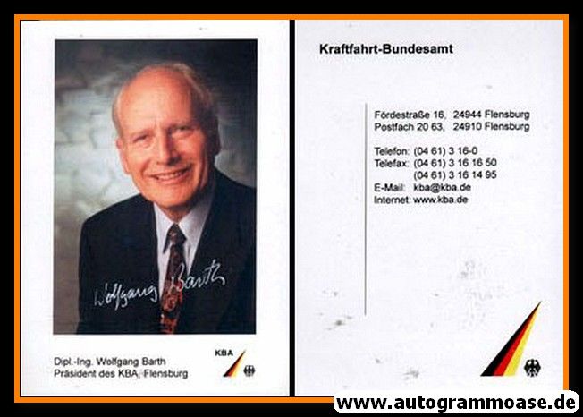 Autogramm Wirtschaft | Wolfgang BARTH | 2000er (Präsident KBA)