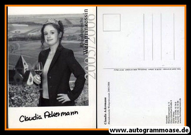 Autogramm Weinprinzessin | Claudia ACKERMANN | 2005 (Rheinhessen)