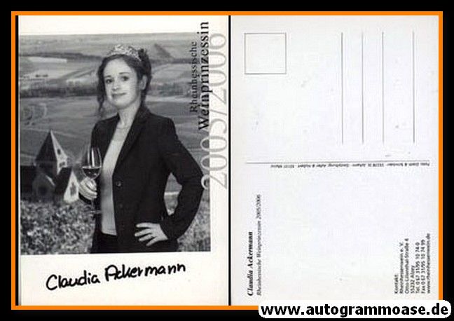 Autogramm Weinprinzessin | Claudia ACKERMANN | 2005 (Rheinhessen)