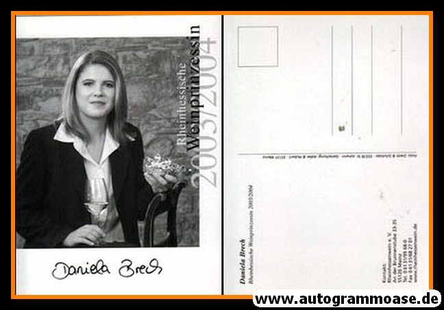 Autogramm Weinprinzessin | Daniela BRECH | 2003 (Rheinhessen)