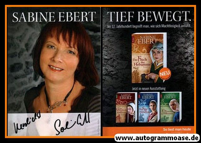 Autogramm Literatur | Sabine EBERT | 2010 "Fluch Der Hebamme"