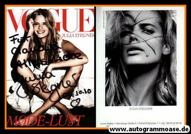 Autogramm Model | Julia STEGNER | 2010er (Portrait Color) Vogue