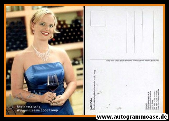 Autogramm Weinprinzessin | Judit ZEHE | 2008 (Rheinhessen)