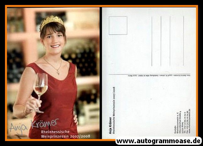Autogramm Weinprinzessin | Anja KRÄMER | 2007 (Rheinhessen)