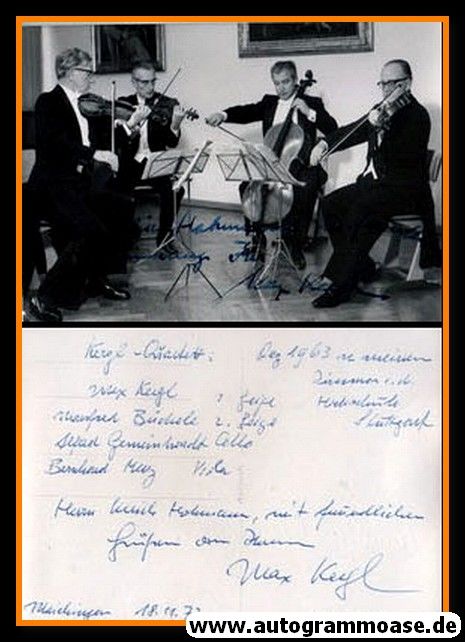 Autogramm Violine (DE) | Max KERGL | 1970er (Portrait SW)