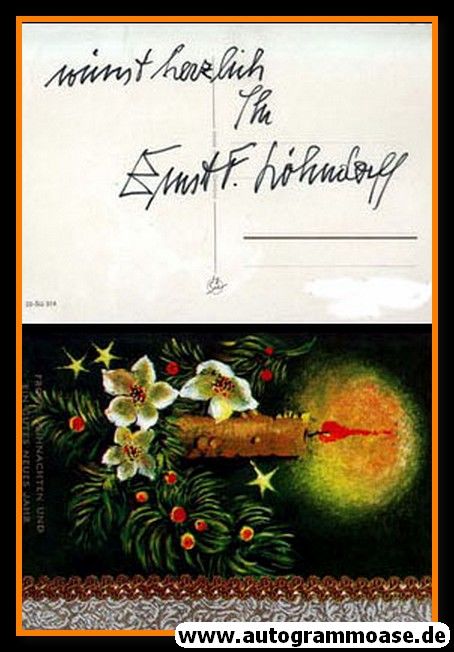 Autogramm Literatur | Ernst F. LÖHNDORFF | 1970er (Weihnachtskarte)