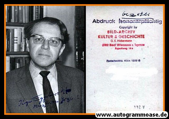 Autogramm Literatur | Jürgen EGGEBRECHT | 1970er (Portrait SW)