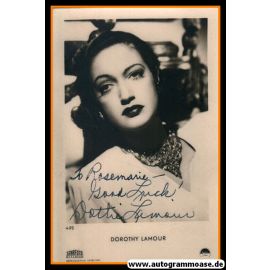 Autogramm Film (USA) | Dorothy LAMOUR | 1940er (Portrait SW Starfoto)