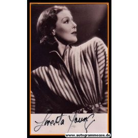 Autogramm Film (USA) | Loretta YOUNG | 1930er Foto (Portrait SW)
