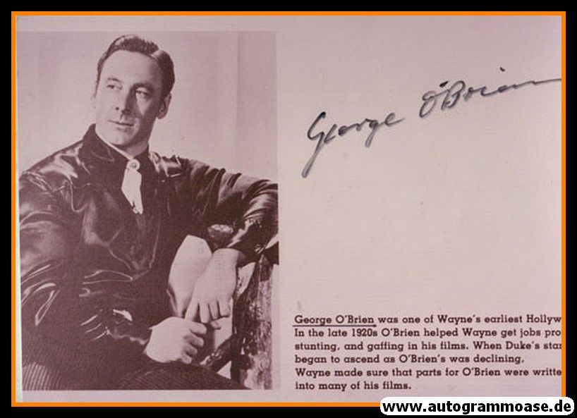 Autogramm Film (USA) | George O´BRIEN | 1930er Foto (Portrait SW)