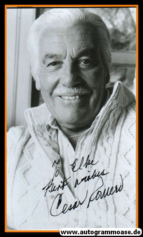 Autogramm Film (USA) | Cesar ROMERO | 1970er Foto (Portrait SW)