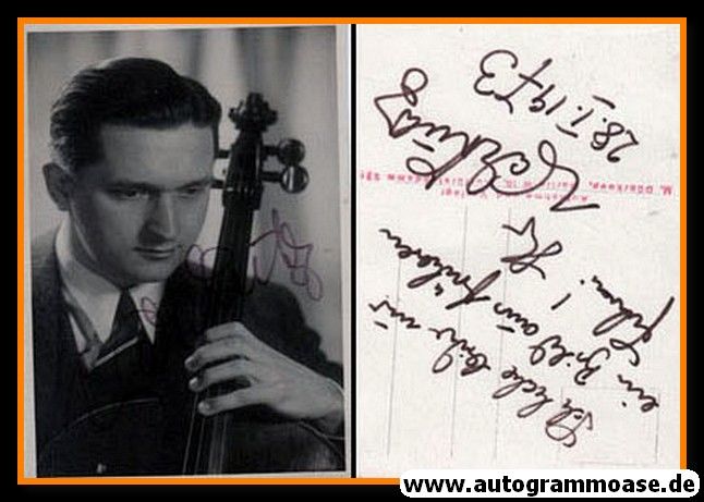 Autogramm Violine (DE) | Walter LUTZ | 1970er (Portrait SW)