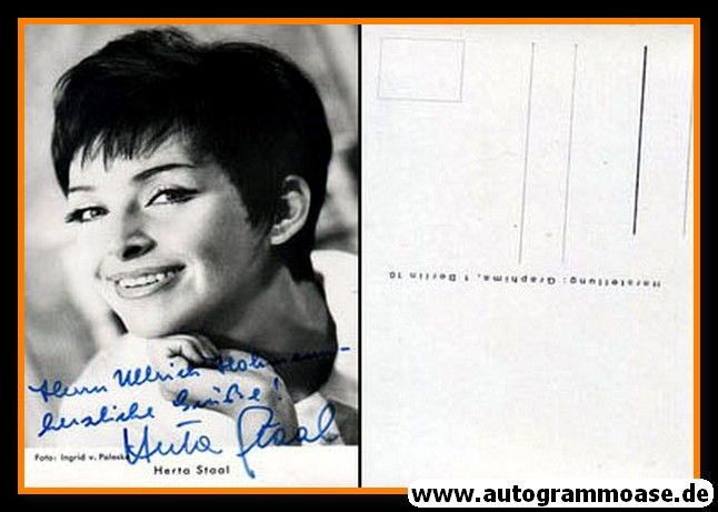 Autogramm Schauspieler | Herta STAAL | 1960er (Portrait SW Graphima) Paleske
