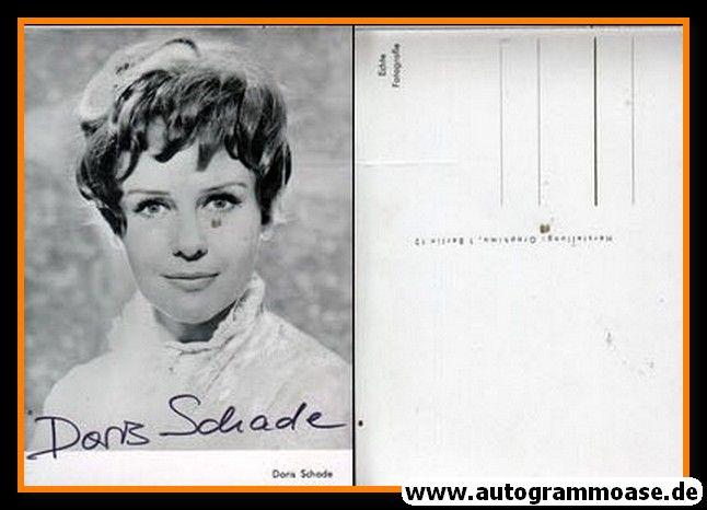 Autogramm Schauspieler | Doris SCHADE | 1960er (Portrait SW) Graphima