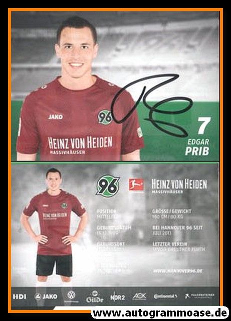 Autogramm Fussball | Hannover 96 | 2018 | Edgar PRIB