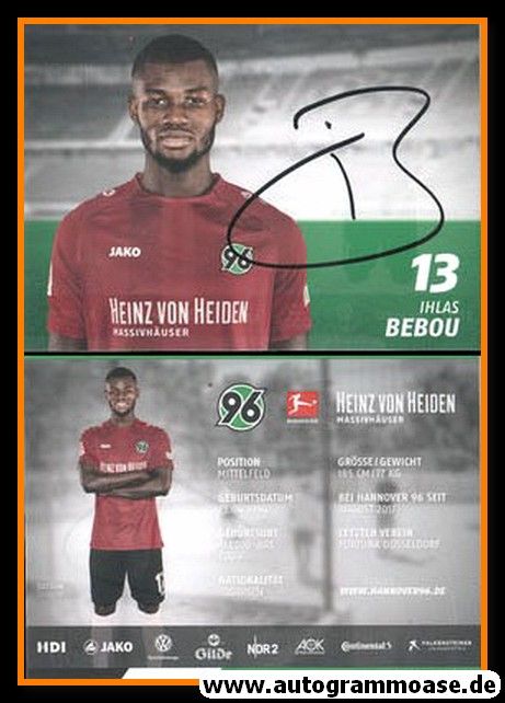 Autogramm Fussball | Hannover 96 | 2018 | Ihlas BEBOU