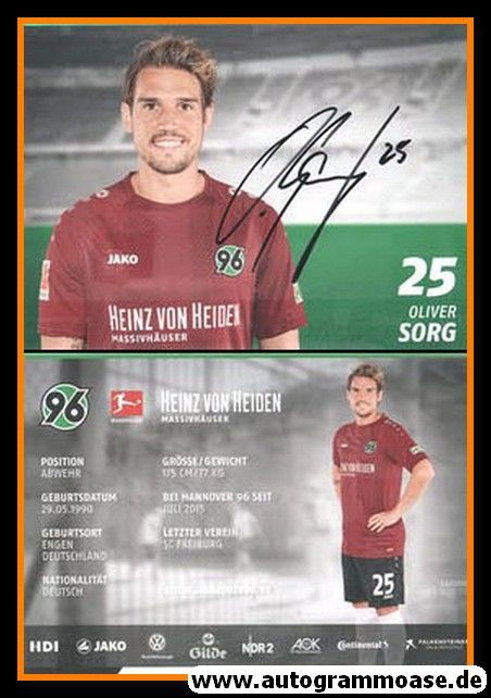 Autogramm Fussball | Hannover 96 | 2018 | Oliver SORG