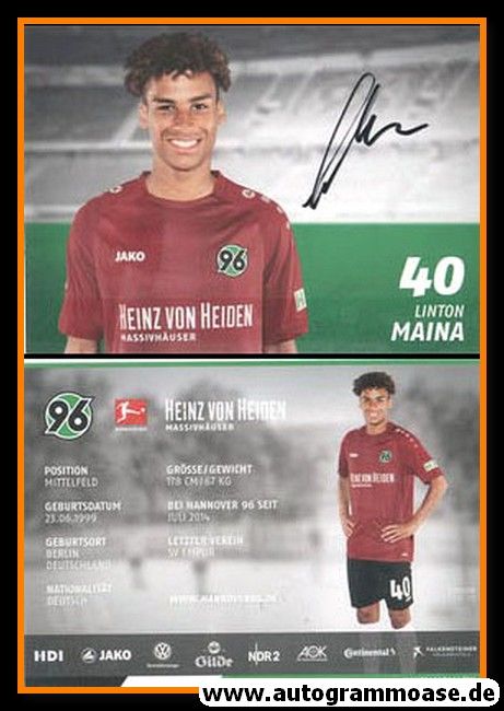 Autogramm Fussball | Hannover 96 | 2018 | Linton MAINA