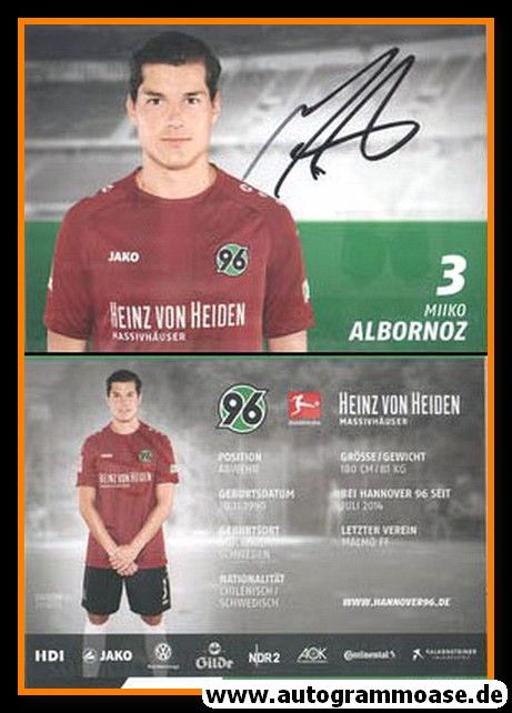 Autogramm Fussball | Hannover 96 | 2018 | Miiko ALBORNOZ