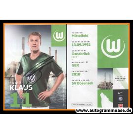 Autogramm Fussball | VfL Wolfsburg | 2018 | Felix KLAUS
