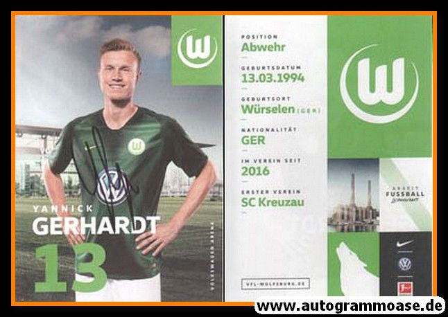Autogramm Fussball | VfL Wolfsburg | 2018 | Yannick GERHARDT
