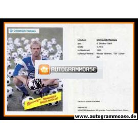 Autogramm Fussball | SV Meppen | 1990 | Christoph HANSES (Rückseite Spielerinfos)