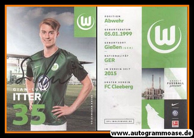 Autogramm Fussball | VfL Wolfsburg | 2018 | Gian-Luca ITTER