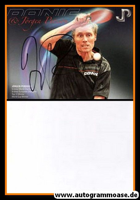 Autogramm Tischtennis | Jörgen PERSSON | 2000er (Spielszene Donic)