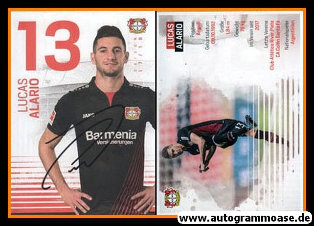 Autogramm Fussball | Bayer Leverkusen | 2017 | Lucas ALARIO