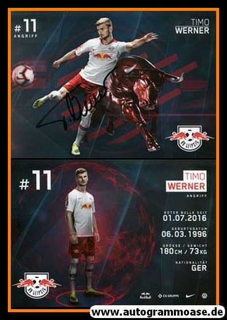 Autogramm Fussball | RB Leipzig | 2018 | Timo WERNER