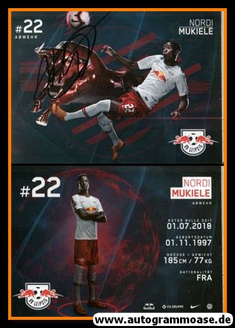 Autogramm Fussball | RB Leipzig | 2018 | Nordi MUKIELE