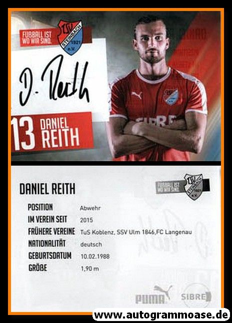 Autogramm Fussball | TSV Steinbach | 2018 | Daniel REITH