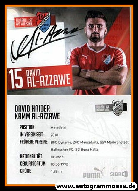 Autogramm Fussball | TSV Steinbach | 2018 | David AL-AZZAWE