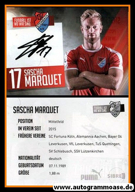 Autogramm Fussball | TSV Steinbach | 2018 | Sascha MARQUET