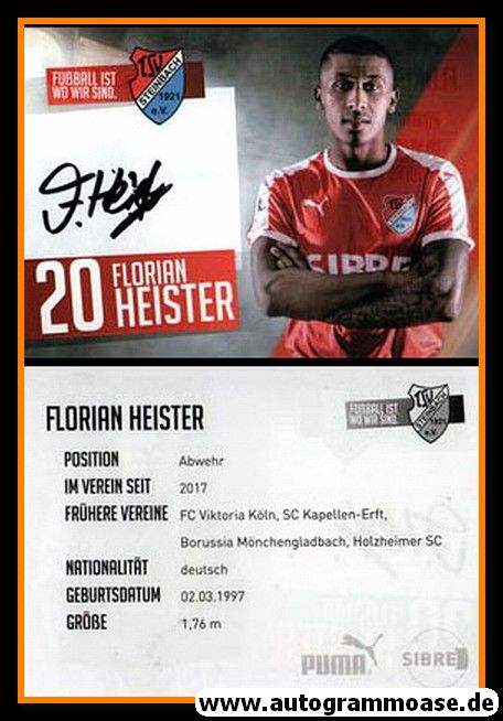 Autogramm Fussball | TSV Steinbach | 2018 | Florian HEISTER