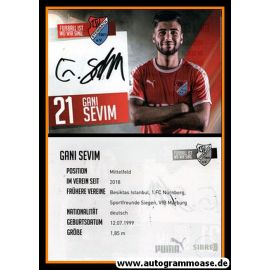 Autogramm Fussball | TSV Steinbach | 2018 | Gani SEVIM