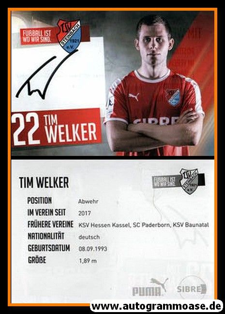 Autogramm Fussball | TSV Steinbach | 2018 | Tim WELKER