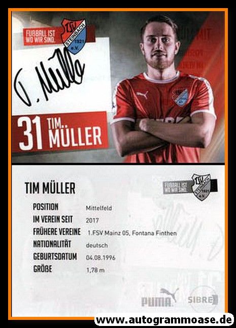 Autogramm Fussball | TSV Steinbach | 2018 | Tim MÜLLER