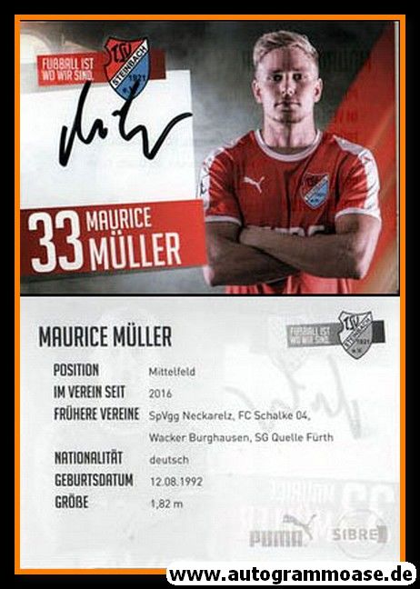 Autogramm Fussball | TSV Steinbach | 2018 | Maurice MÜLLER