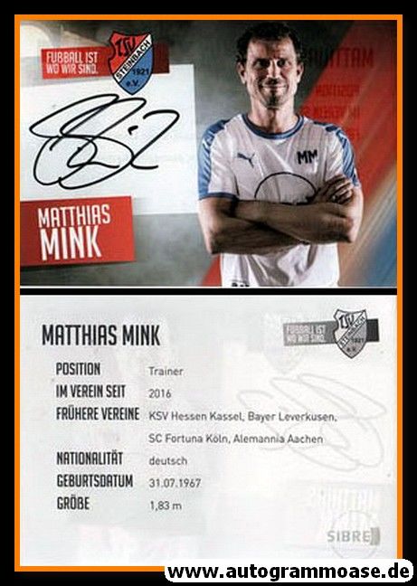 Autogramm Fussball | TSV Steinbach | 2018 | Matthias MINK