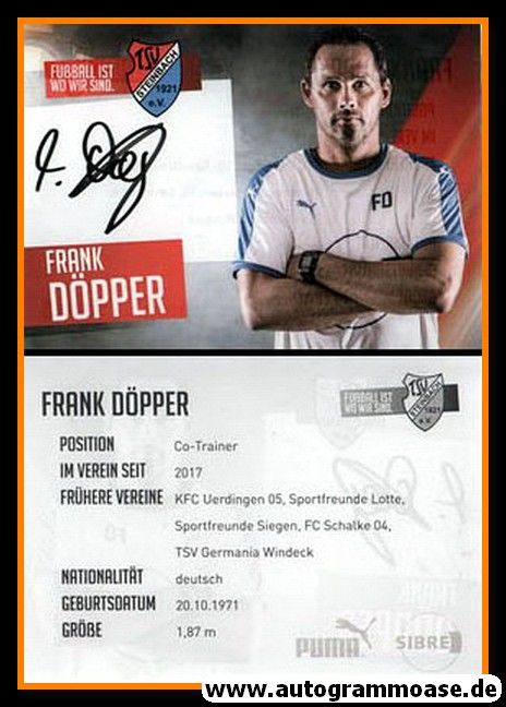 Autogramm Fussball | TSV Steinbach | 2018 | Frank DÖPPER